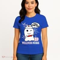 Wellness Nurse Halloween I Will Stab You Funny Ghost Gift Women's T-Shirt thumb 4