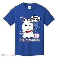 Wellness Nurse Halloween I Will Stab You Funny Ghost Gift Kids T-Shirt thumb 0