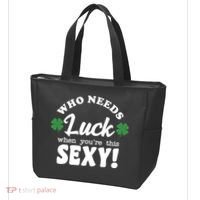 Who Needs Luck When You're This Sexy Funny St Patrick's Day Tote Bag thumb 3