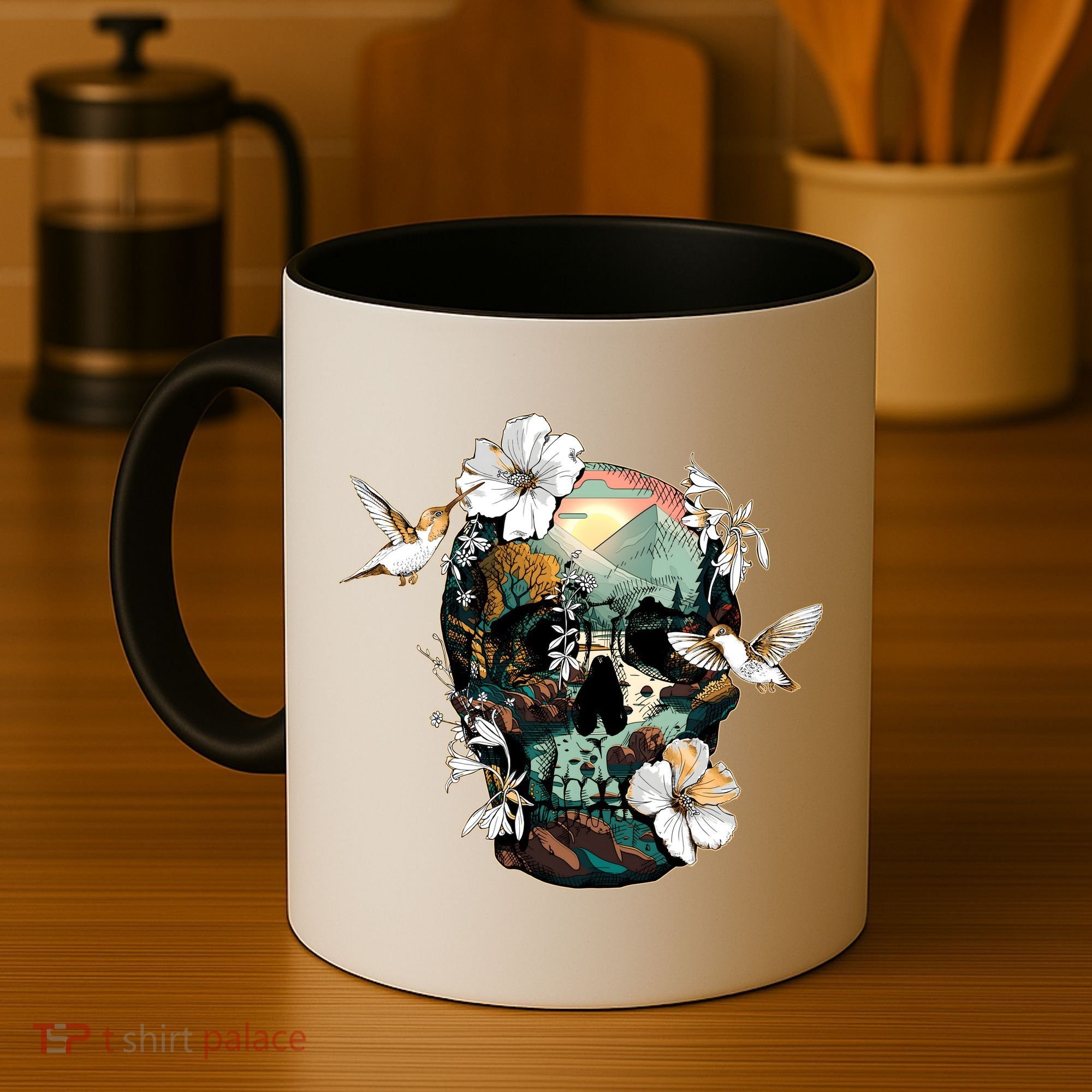 Wilderness Nature Lover Skull Coffee Mug