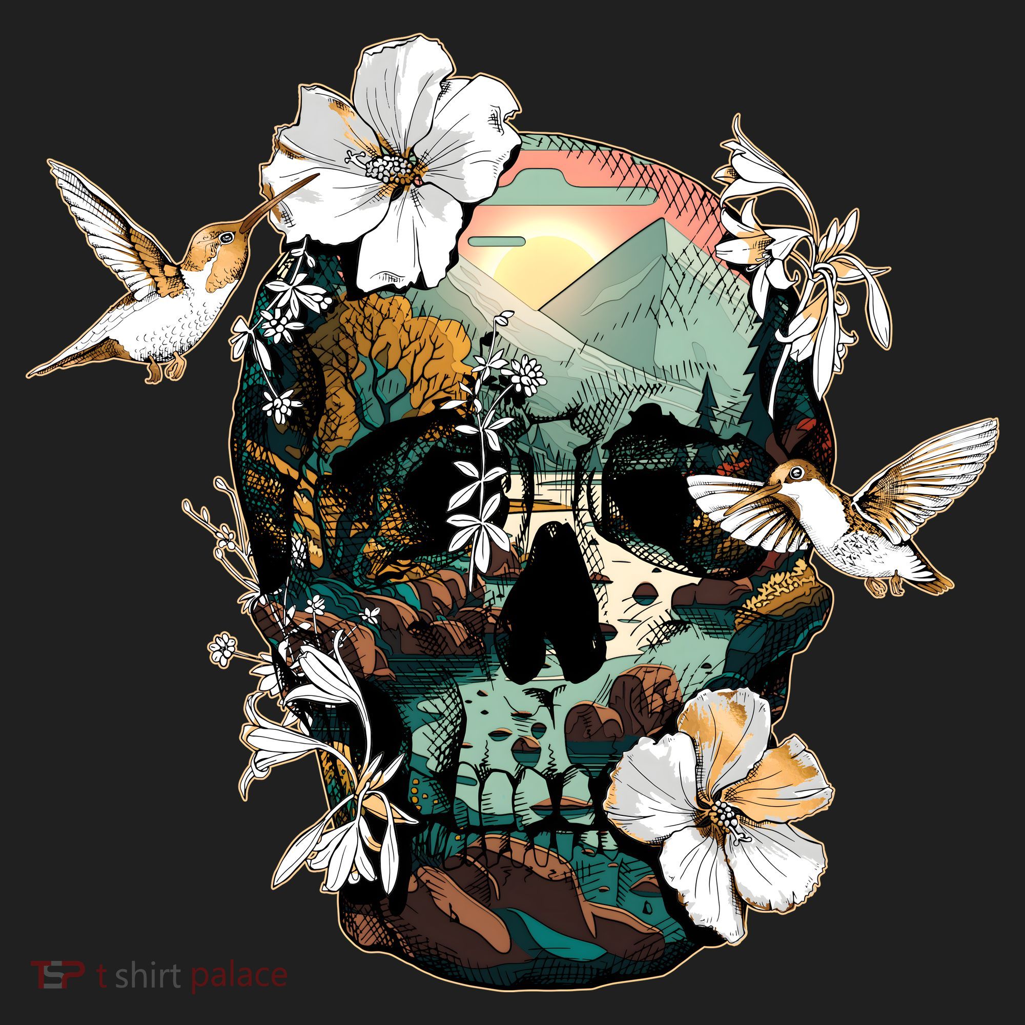 Wilderness Nature Lover Skull Beanie