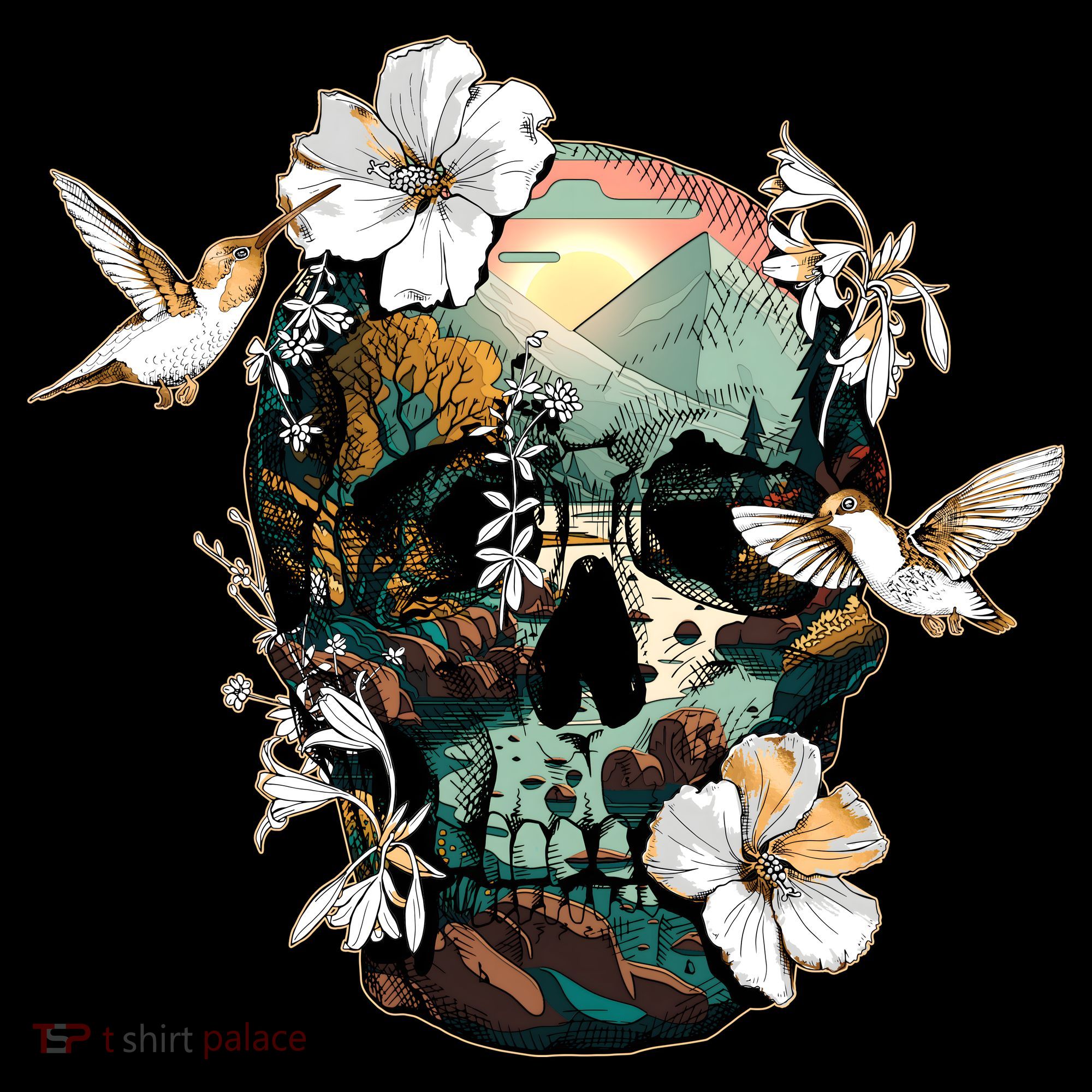Wilderness Nature Lover Skull Ornament