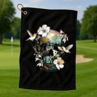 Wilderness Nature Lover Skull Golf Towel thumb 1