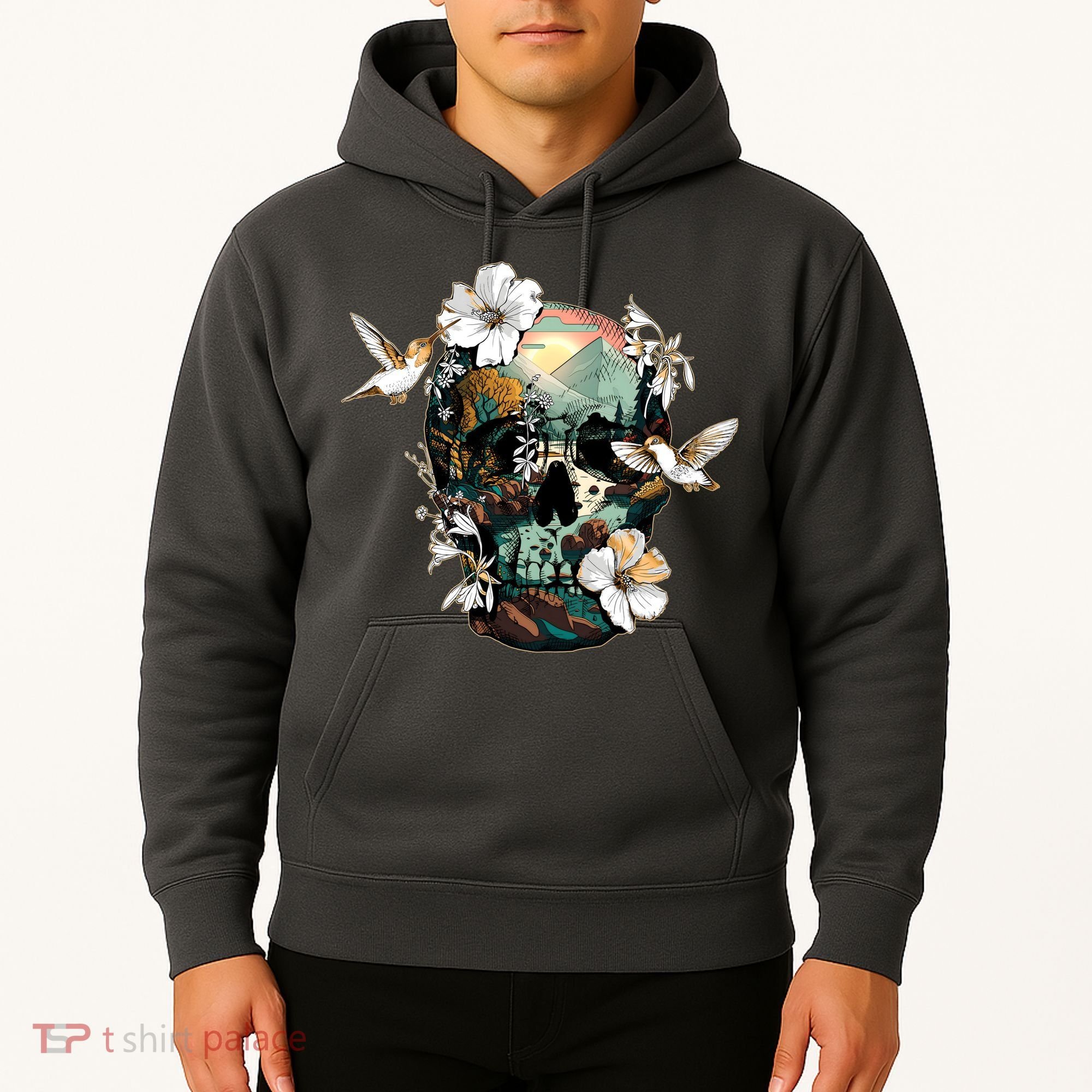 Wilderness Nature Lover Skull Hoodie
