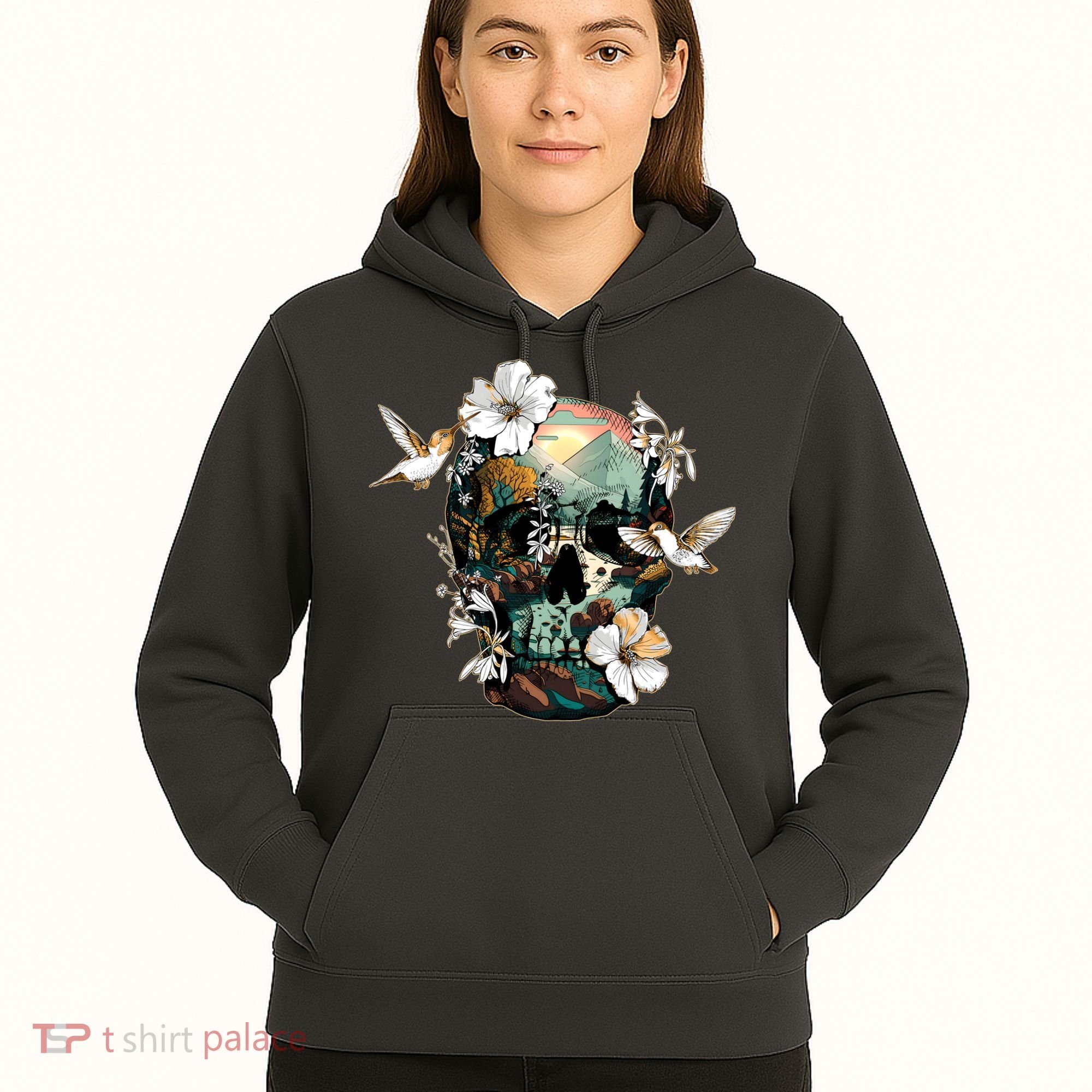 Wilderness Nature Lover Skull Hoodie