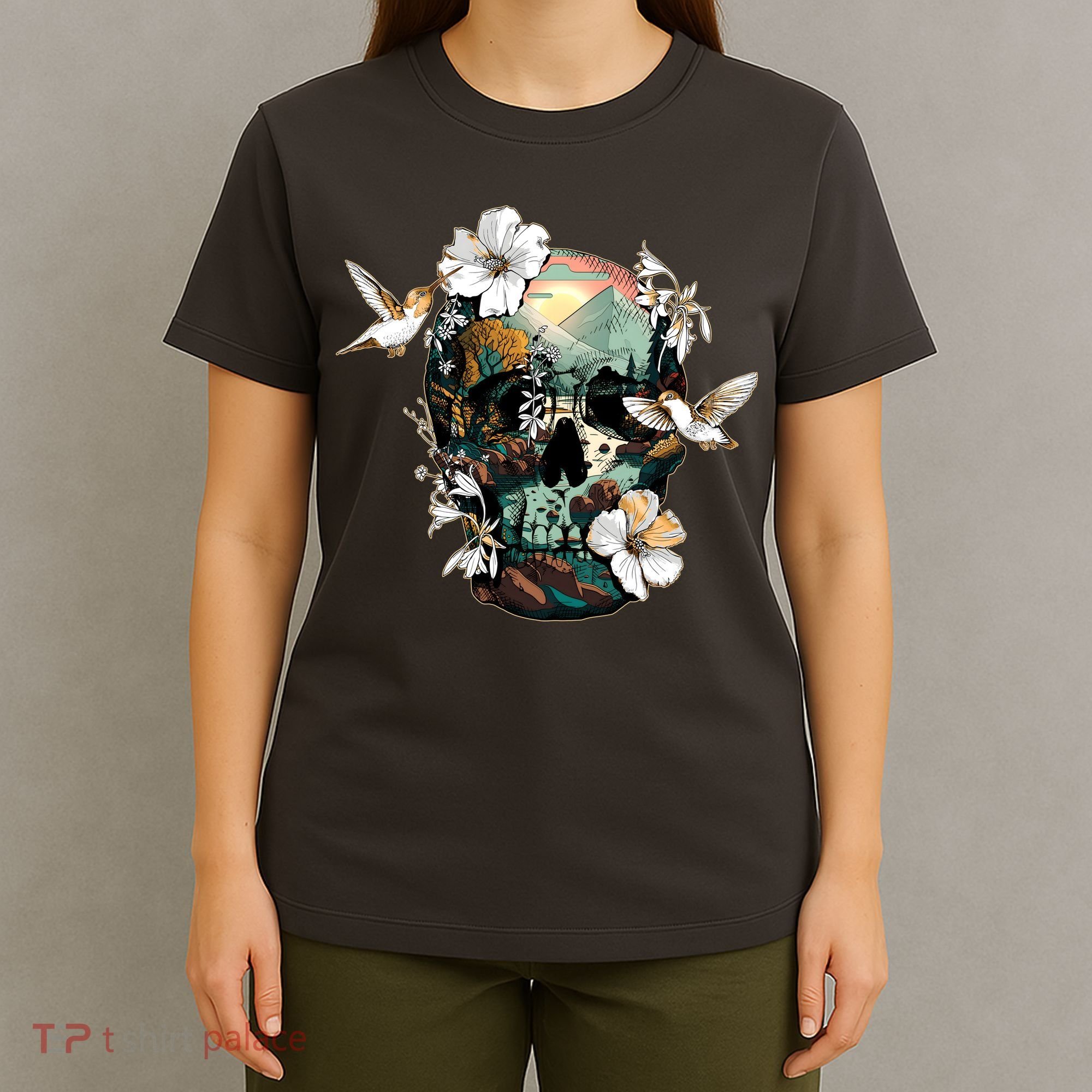 Wilderness Nature Lover Skull T-Shirt