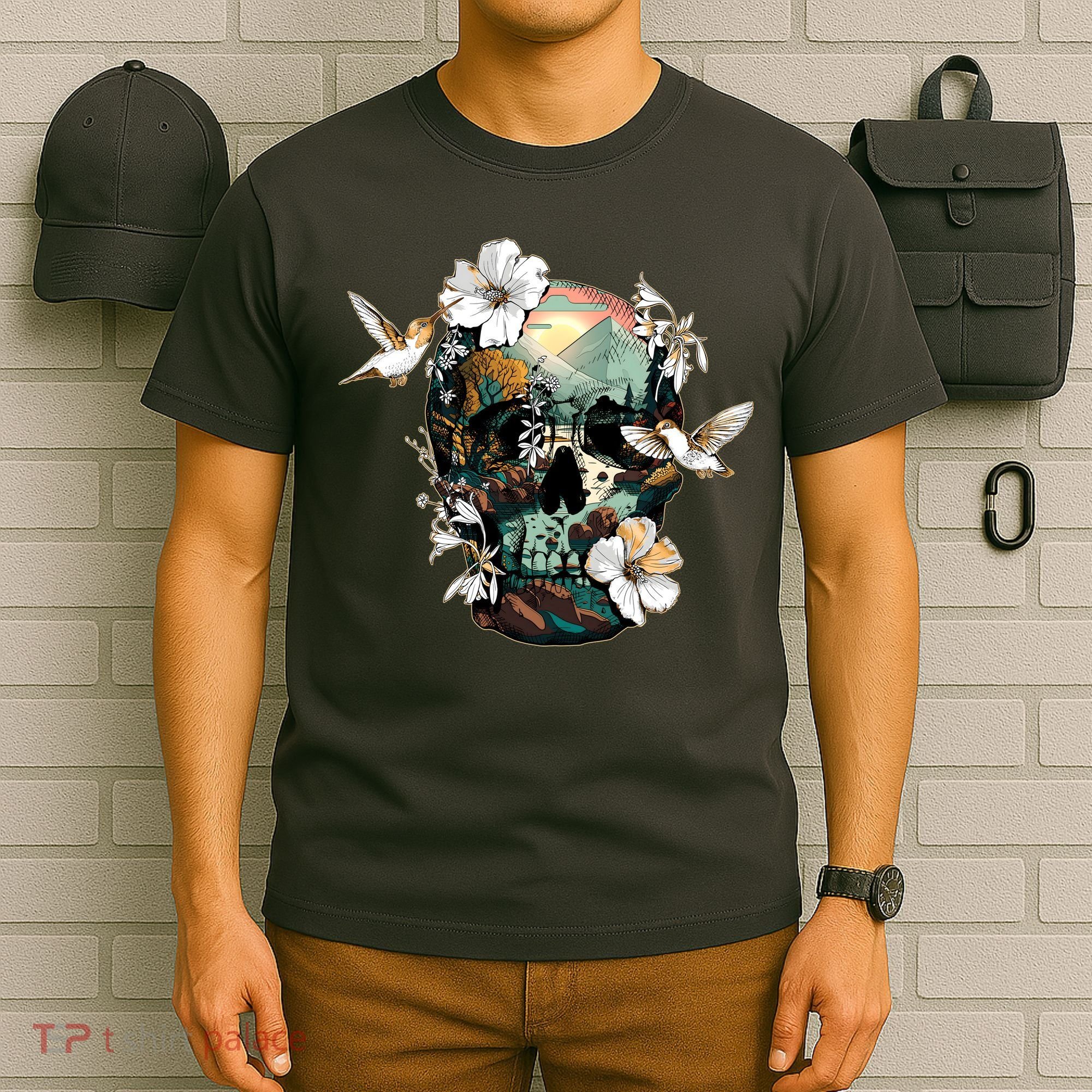 Wilderness Nature Lover Skull T-Shirt