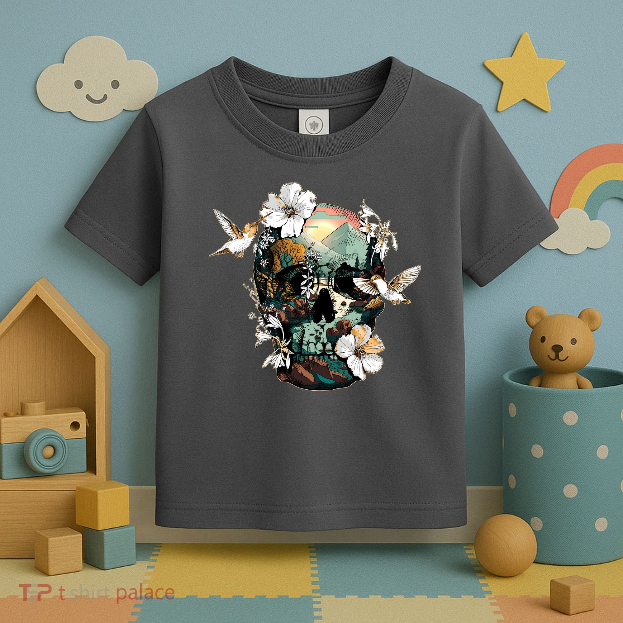 Wilderness Nature Lover Skull Toddler T-Shirt