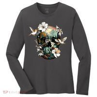 Wilderness Nature Lover Skull Women's Long Sleeve Shirt thumb 0