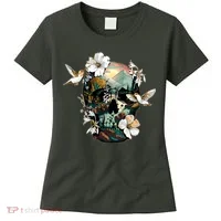 Wilderness Nature Lover Skull Women's T-Shirt thumb 0