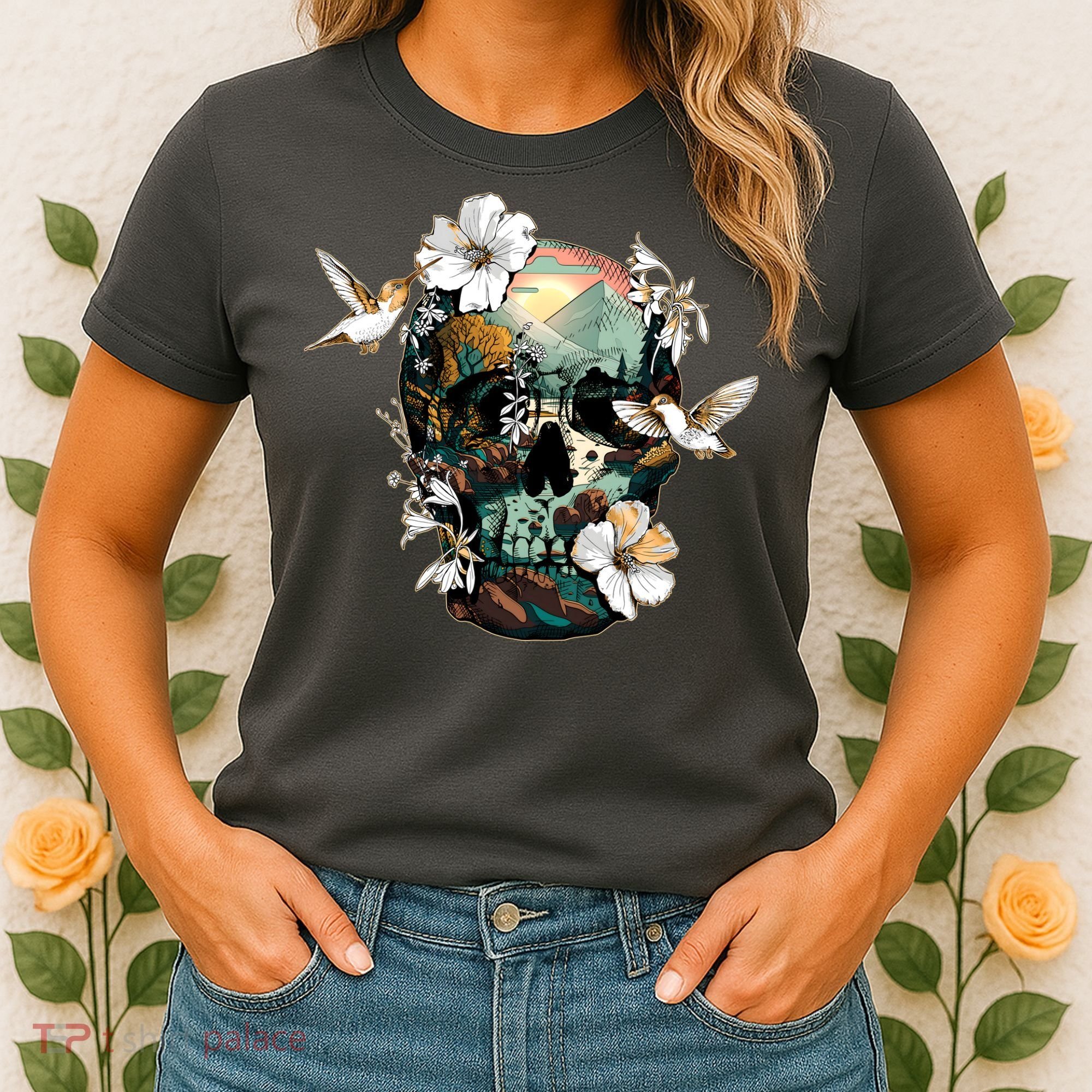 Wilderness Nature Lover Skull Women's T-Shirt