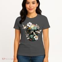 Wilderness Nature Lover Skull Women's T-Shirt thumb 4