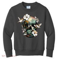 Wilderness Nature Lover Skull Kids Sweatshirt thumb 0