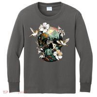 Wilderness Nature Lover Skull Kids Long Sleeve Shirt thumb 0