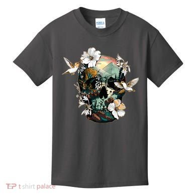 Wilderness Nature Lover Skull Kids T-Shirt