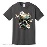 Wilderness Nature Lover Skull Kids T-Shirt thumb 0