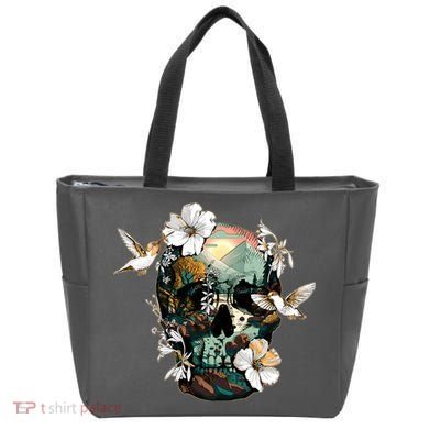 Wilderness Nature Lover Skull Tote Bag