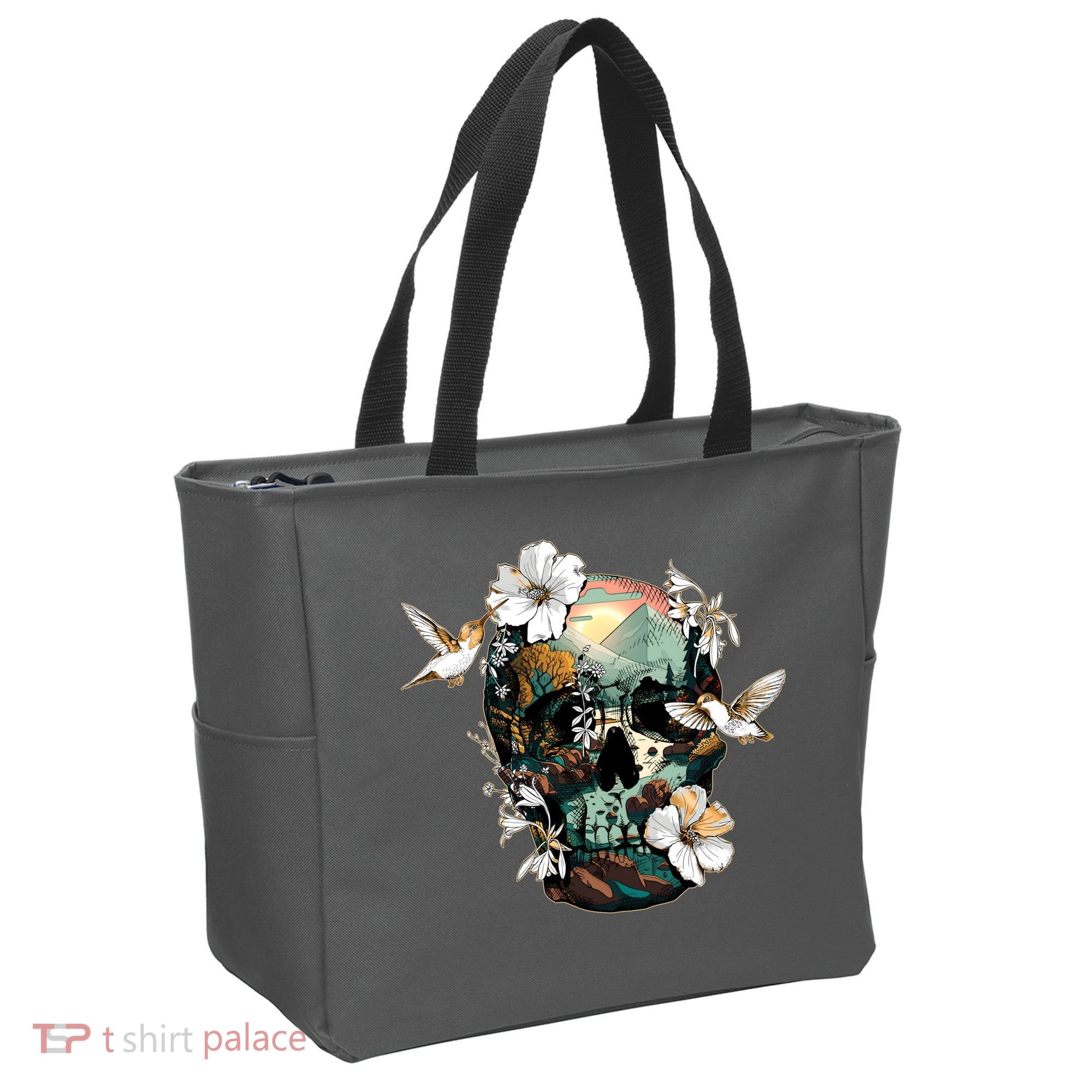 Wilderness Nature Lover Skull Tote Bag