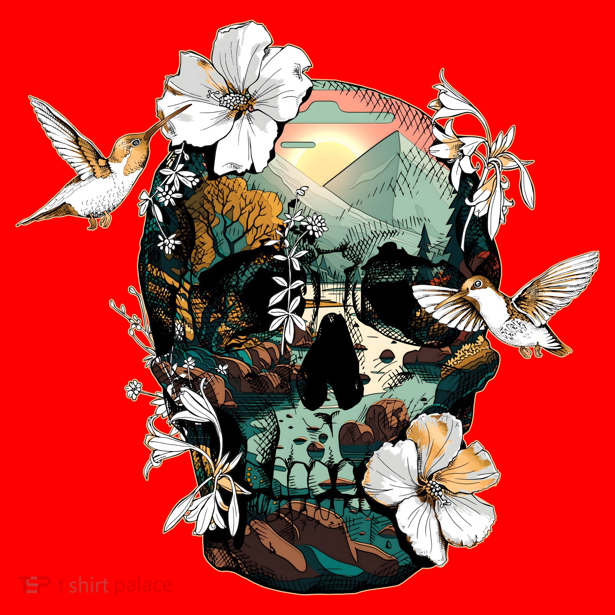 Wilderness Nature Lover Skull Santa Hat