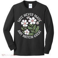 White Never Made Any Nation Great Resist Protest Women Kids Long Sleeve Shirt thumb 0
