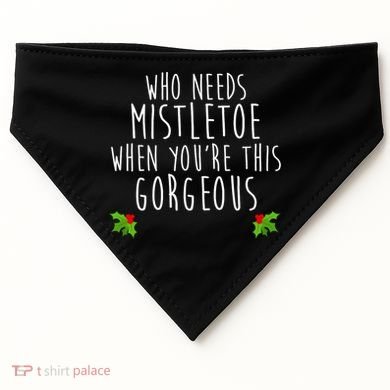 Who Need Mistletoe When You're This Gorgeous USA-Made Doggie Bandana