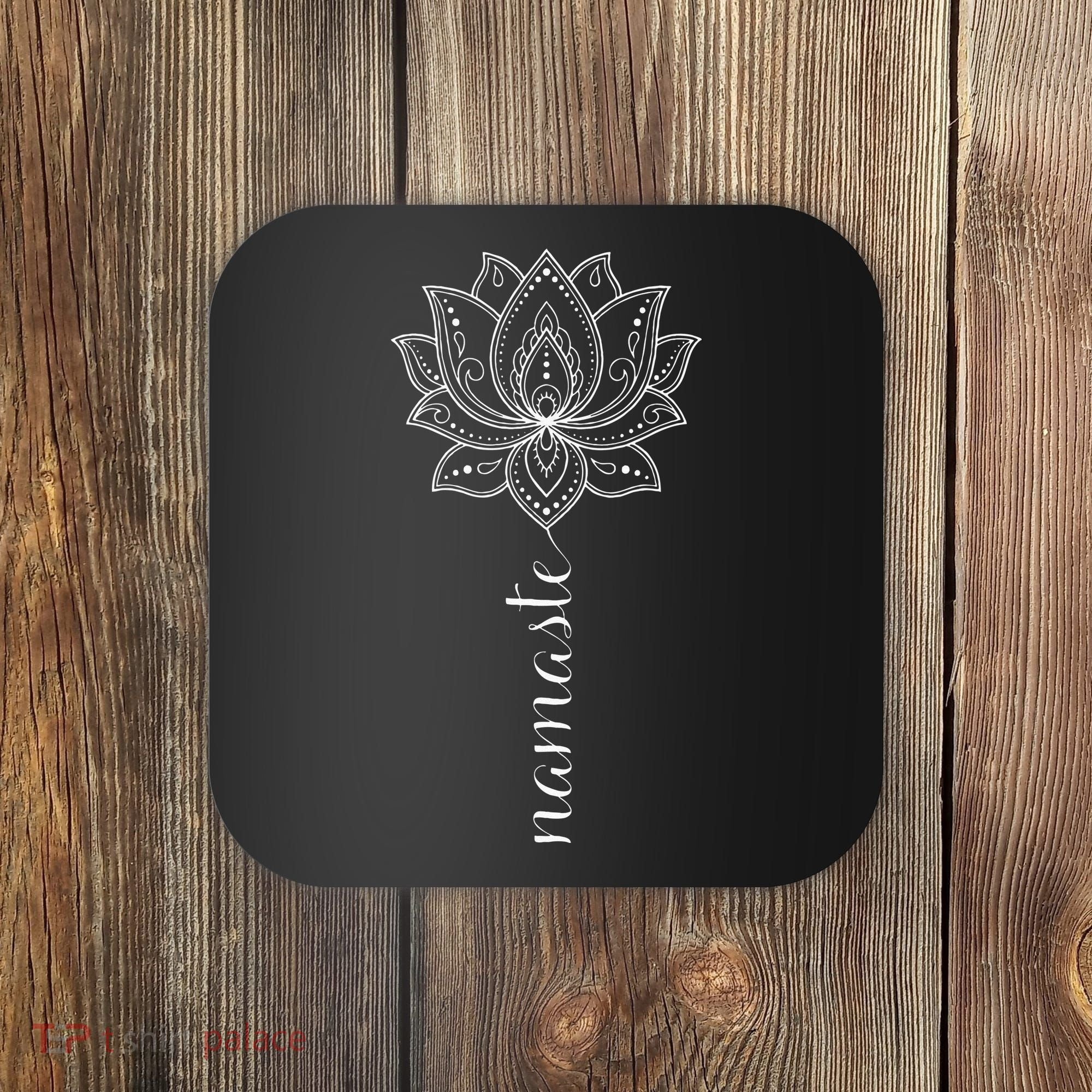 Womens Namaste Mandala Lotus Meditation Workout Yoga Lover Coaster