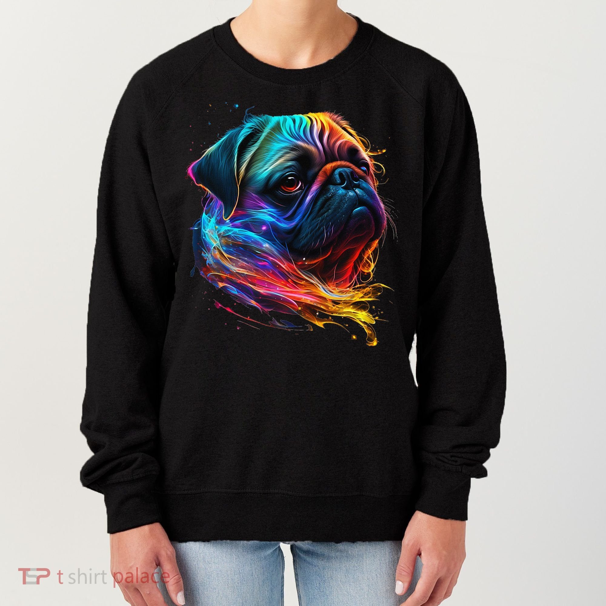 Wo Neon Pug Women's Sweatshirt