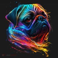 Wo Neon Pug Long Sleeve Shirt thumb 2