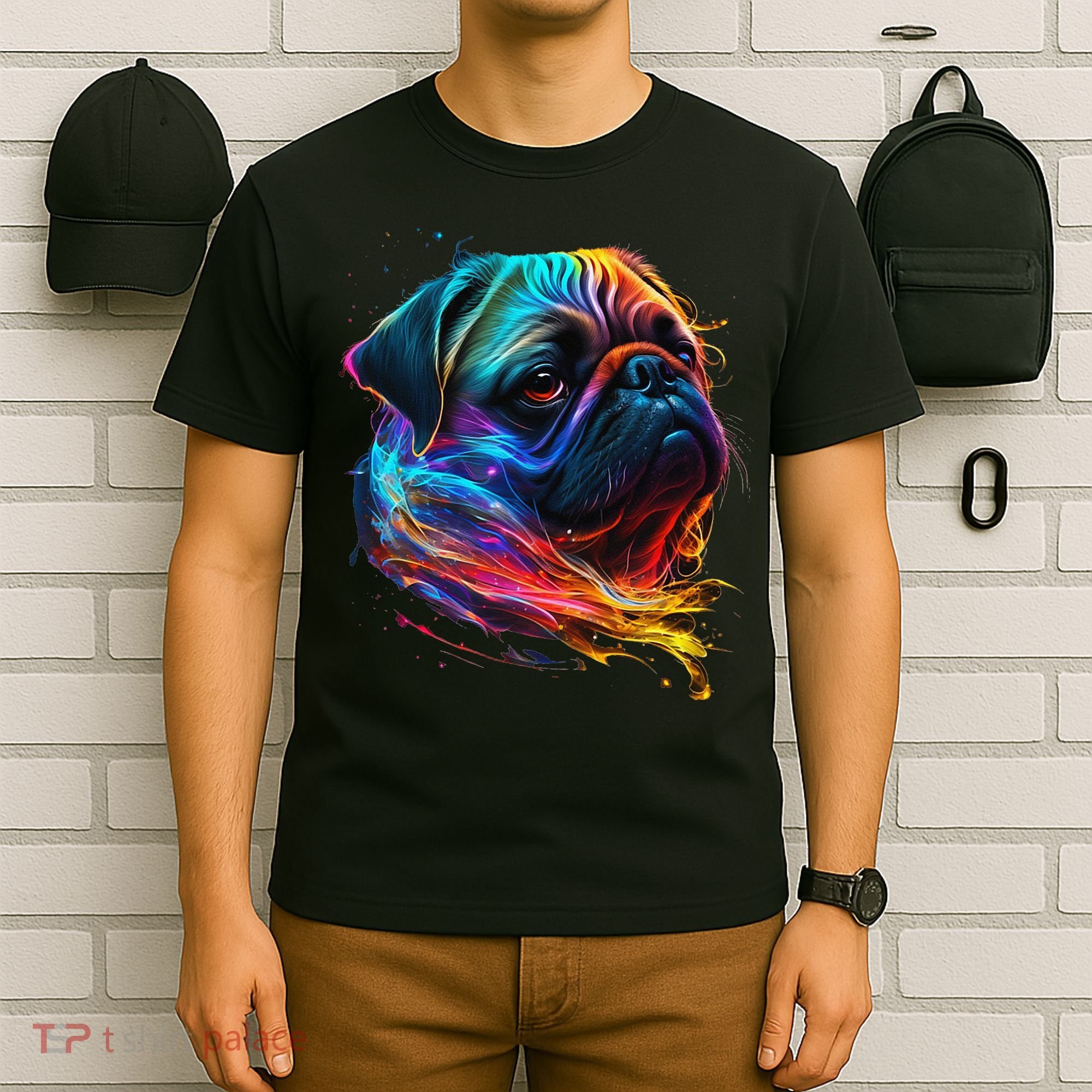 Wo Neon Pug T-Shirt