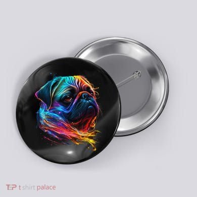 Wo Neon Pug Button