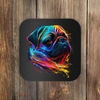 Wo Neon Pug Coaster thumb 0