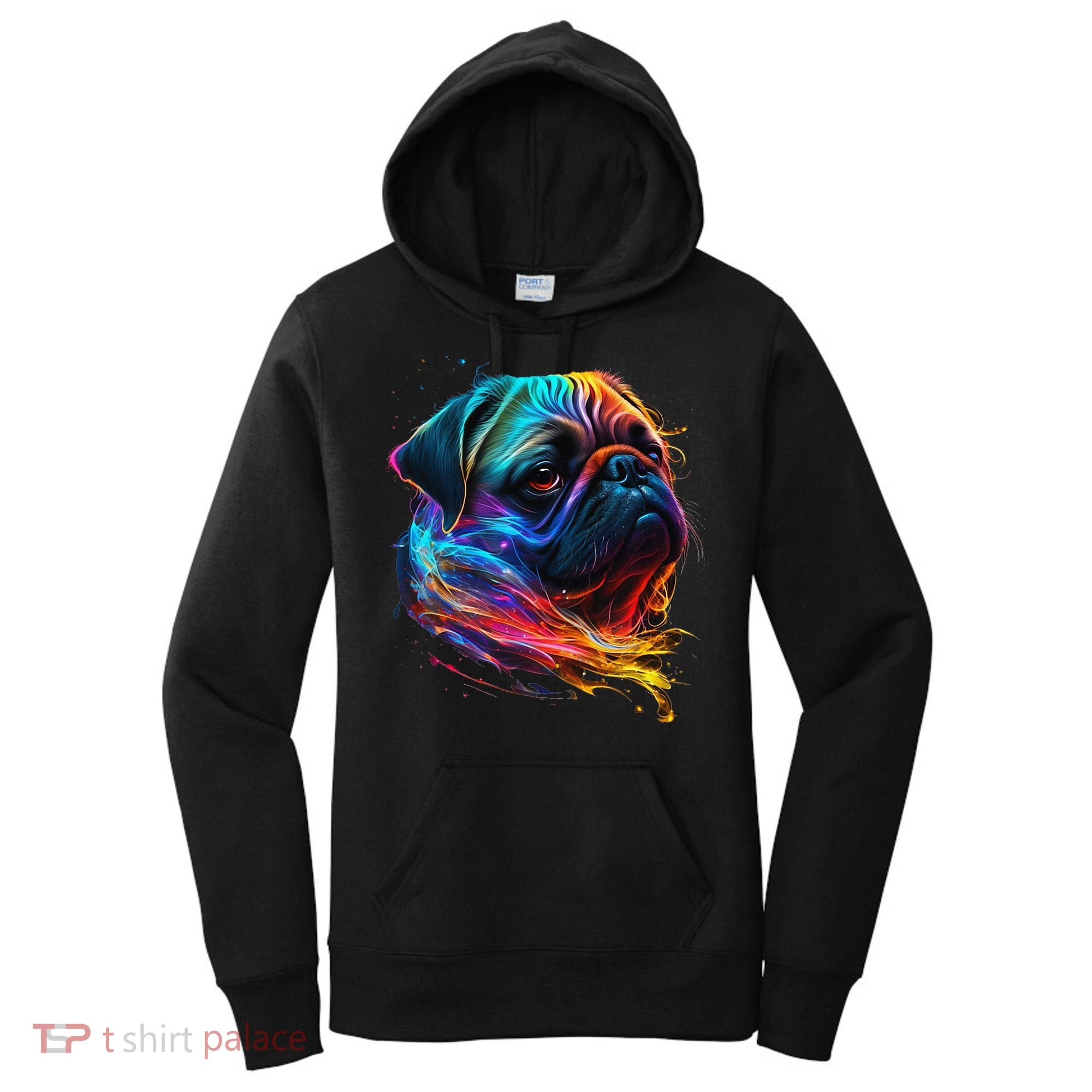 Wo Neon Pug Women's Hoodie