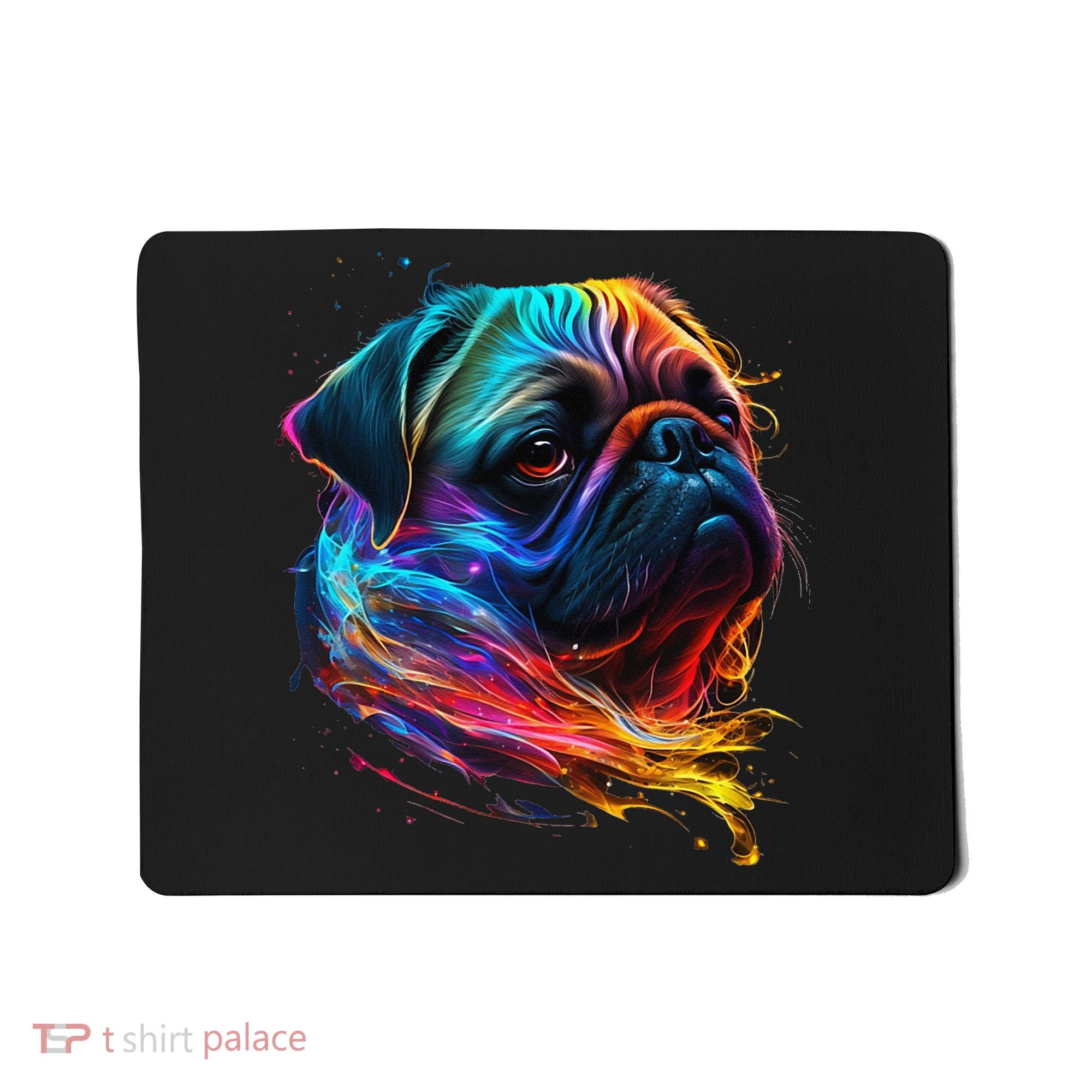 Wo Neon Pug Mousepad