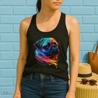 Wo Neon Pug Women's Tank Top thumb 2