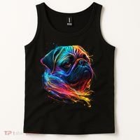 Wo Neon Pug Tank Top thumb 2