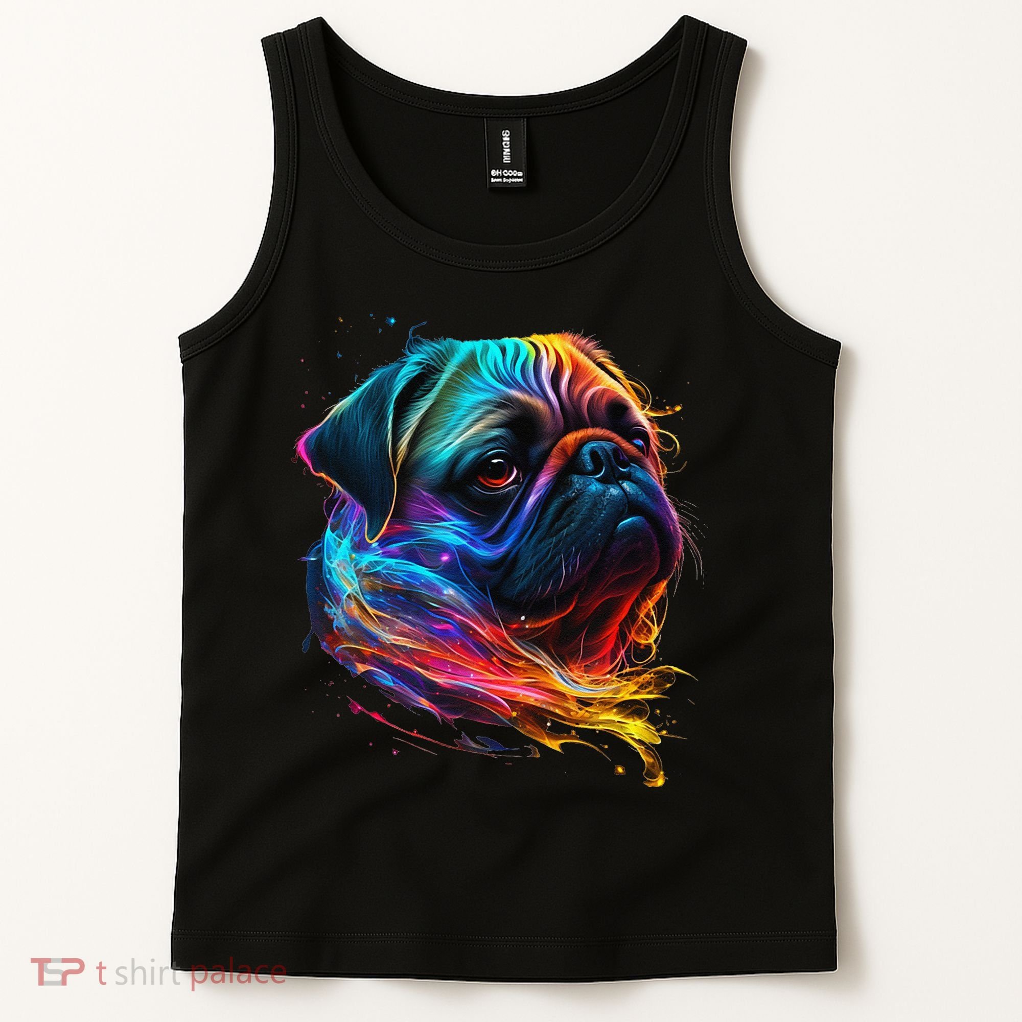 Wo Neon Pug Tank Top