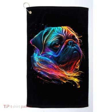 Wo Neon Pug Golf Towel