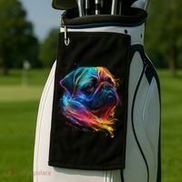 Wo Neon Pug Golf Towel thumb 2