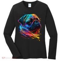 Wo Neon Pug Women's Long Sleeve Shirt thumb 0