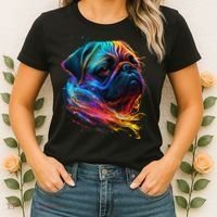 Wo Neon Pug Women's T-Shirt thumb 2