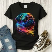 Wo Neon Pug Women's T-Shirt thumb 3