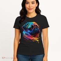Wo Neon Pug Women's T-Shirt thumb 4