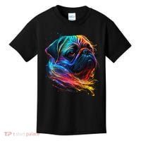 Wo Neon Pug Kids T-Shirt thumb 0