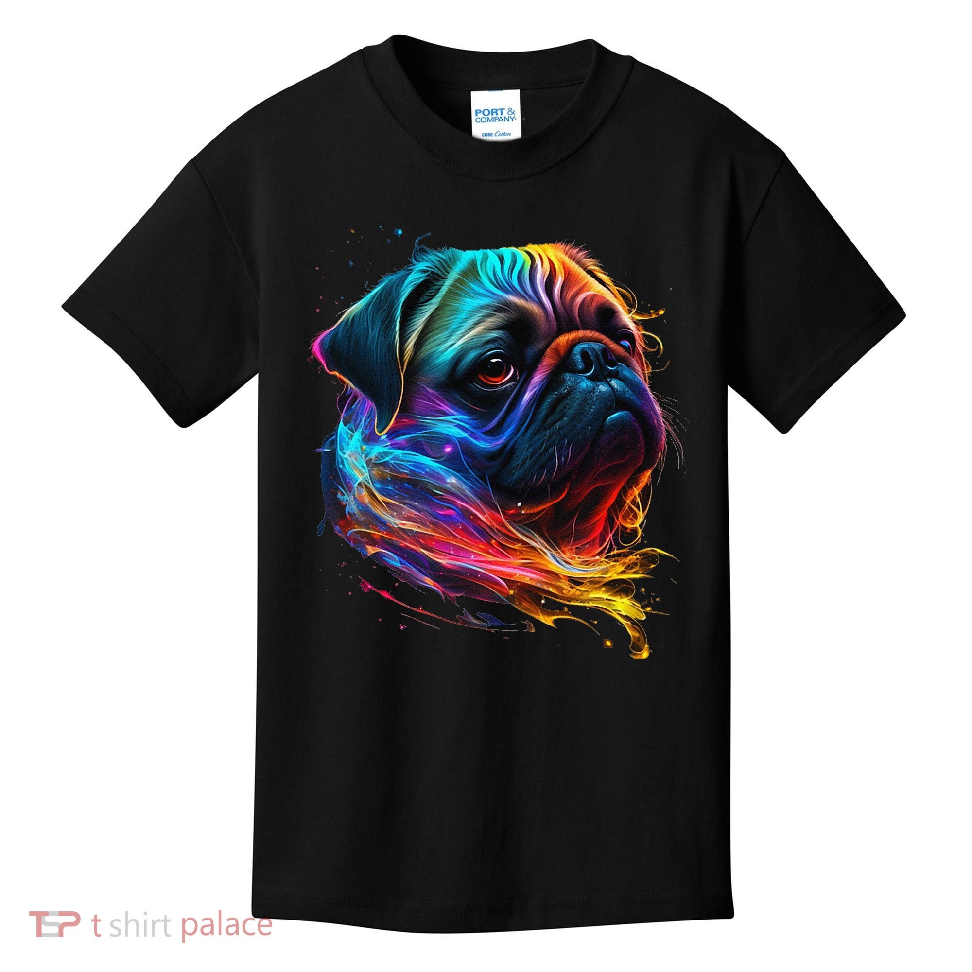 Wo Neon Pug Kids T-Shirt