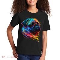 Wo Neon Pug Kids T-Shirt thumb 2