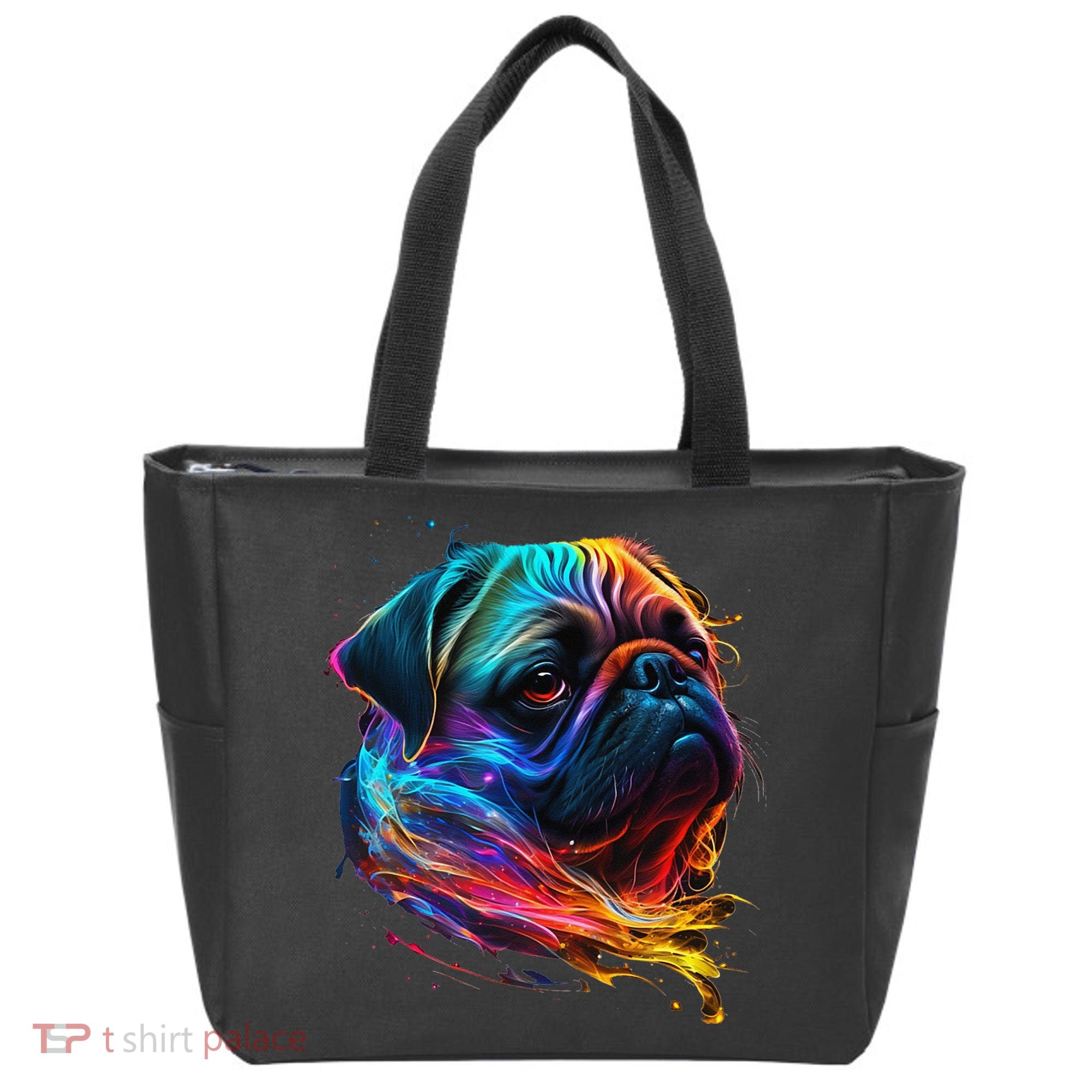 Wo Neon Pug Tote Bag