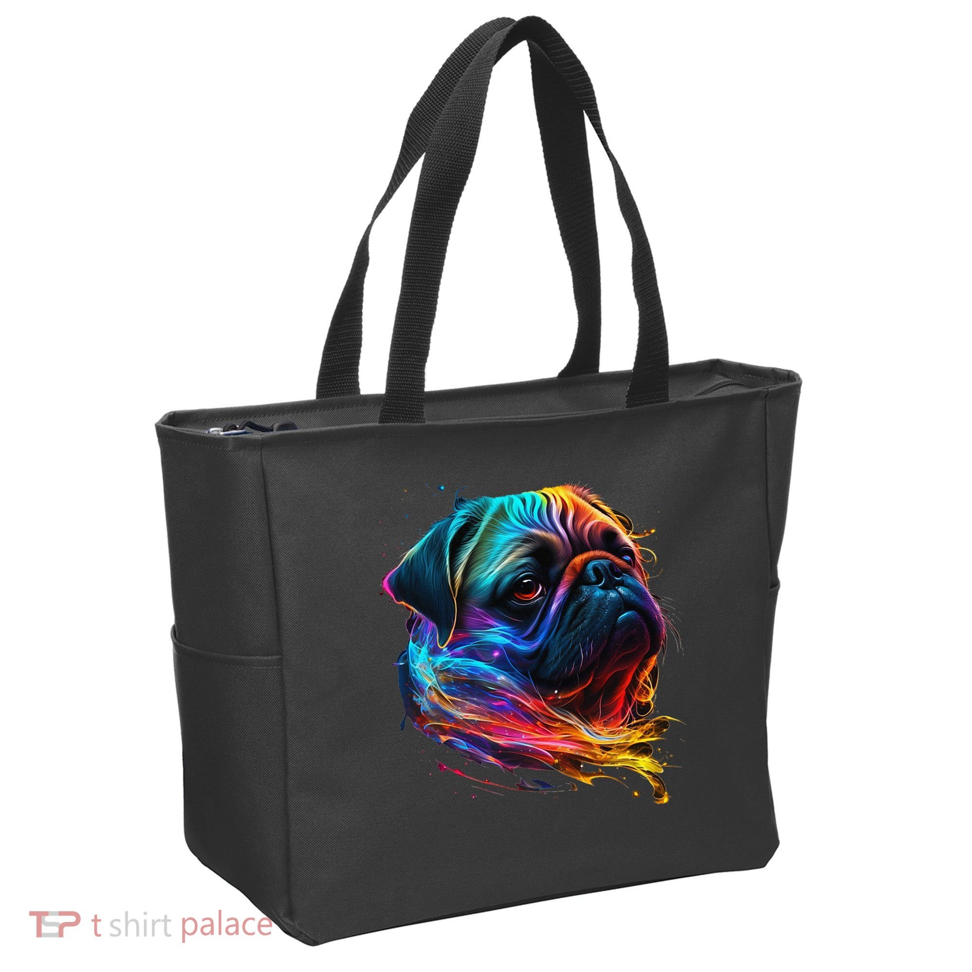 Wo Neon Pug Tote Bag