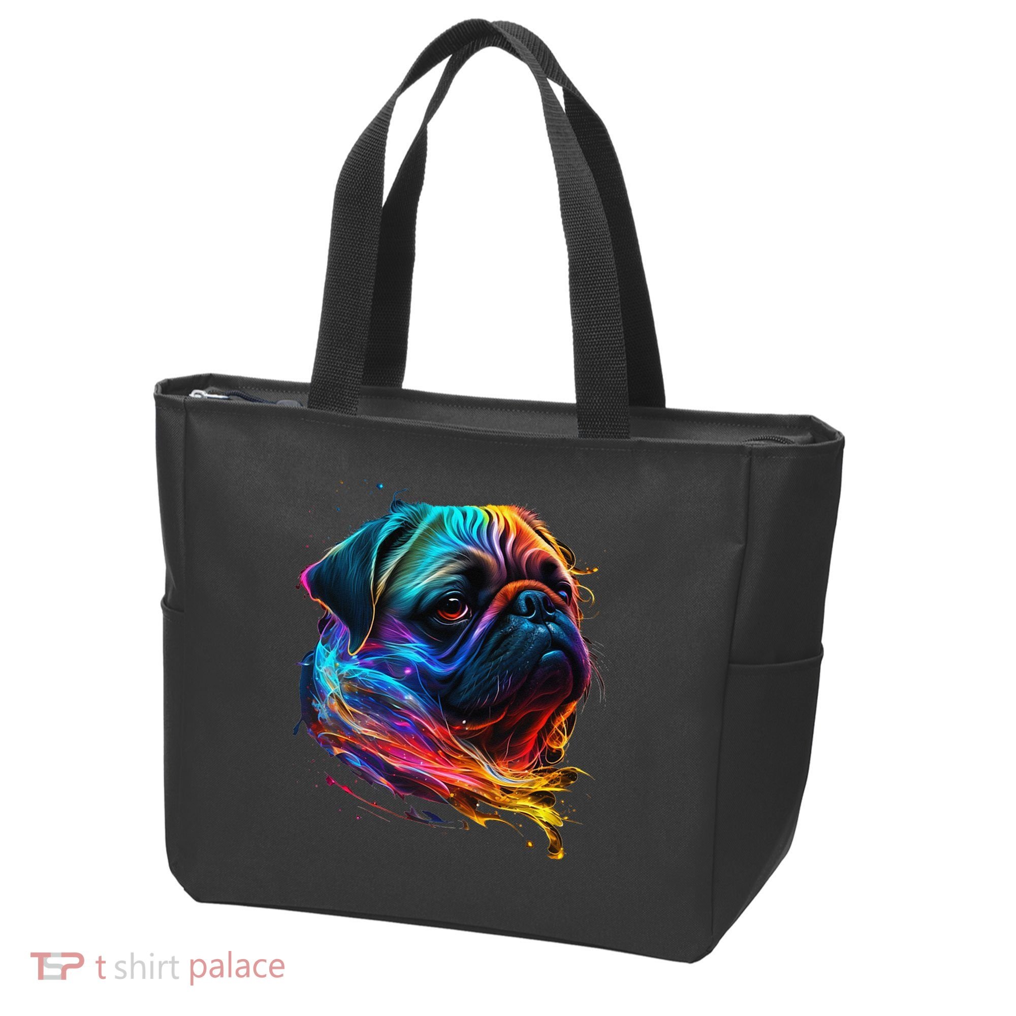 Wo Neon Pug Tote Bag