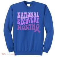 Warrior National Recovery Month Addiction Recovery Awareness Sweatshirt thumb 0