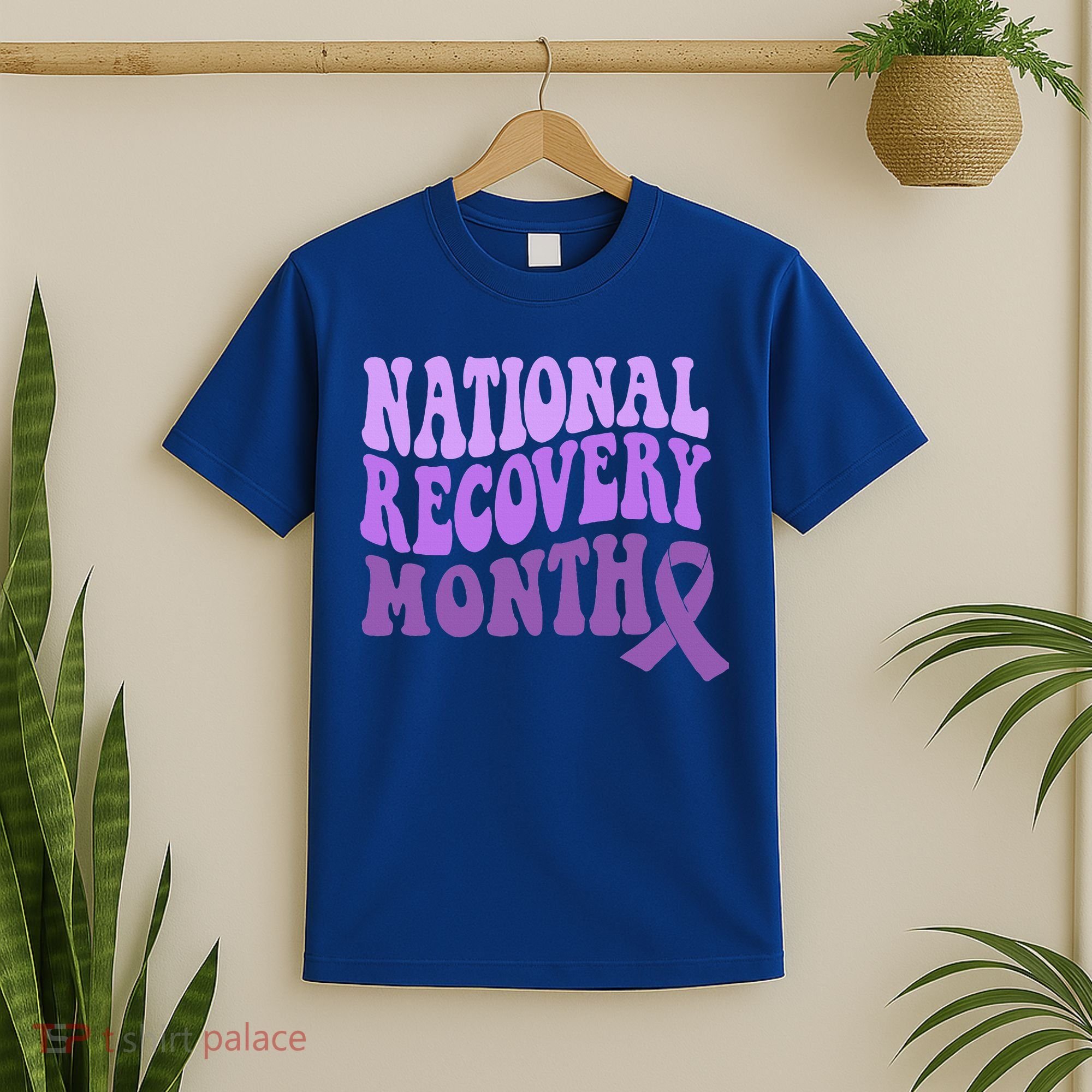 Warrior National Recovery Month Addiction Recovery Awareness T-Shirt